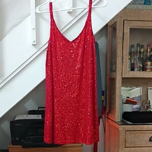 Red Sequin Dress